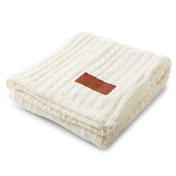 Cable Knit Sherpa Throw Thumbnail